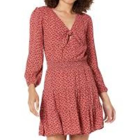 PAIGE Dresses & Skirts - PAIGE SANDEE THREE QUARTER SLEEVE MINI DAY TO NIGHT DRESS IN PAPAYA SMALL NWT
